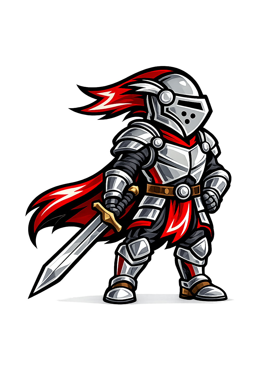 School knight defending the castle