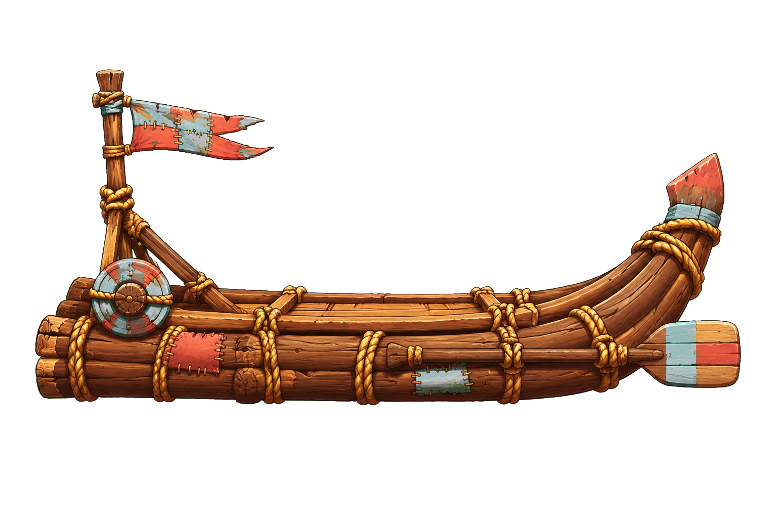 Wooden rally raft